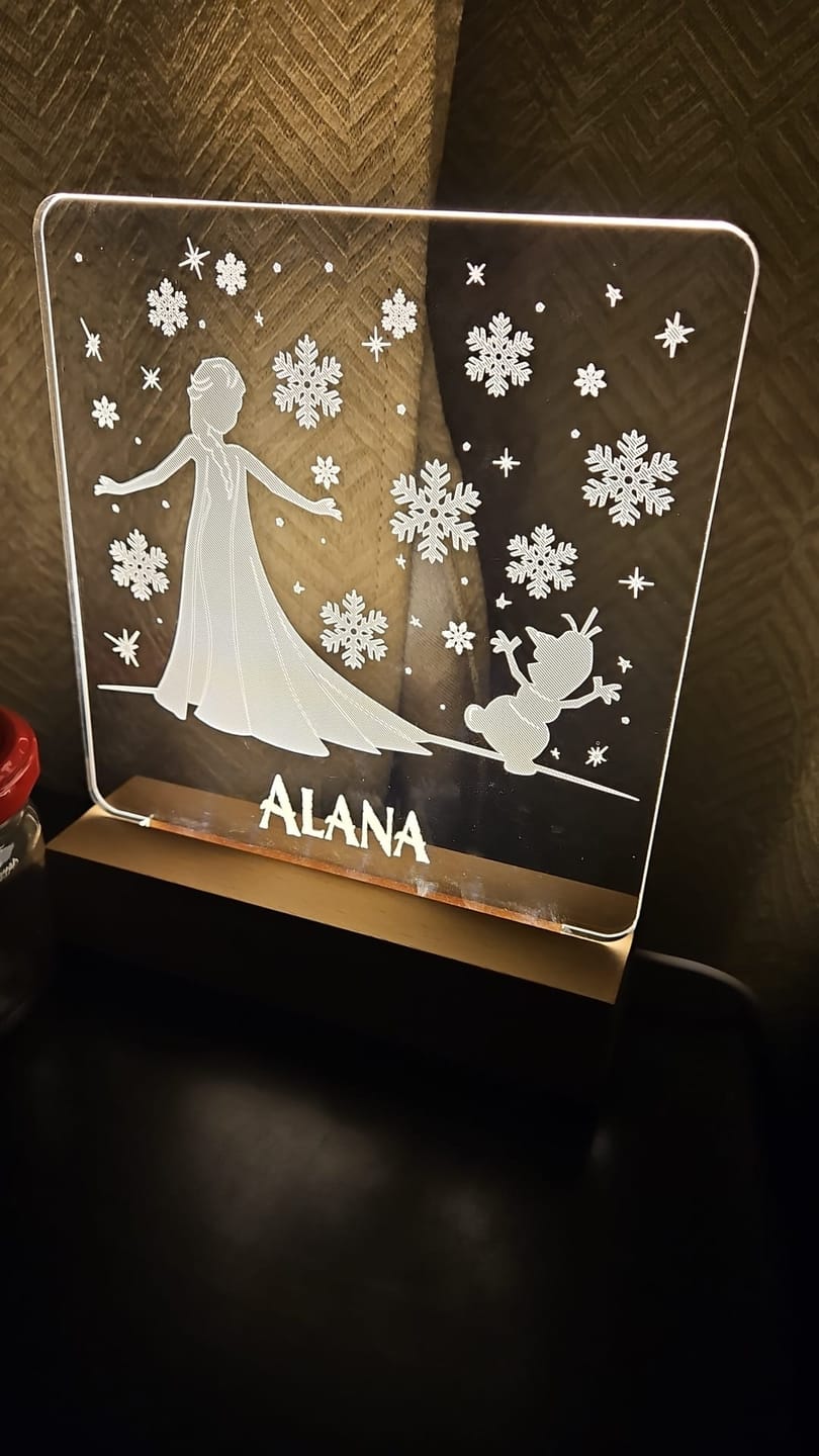 Customer photo review of Snow Princess - Personalized Night Light
