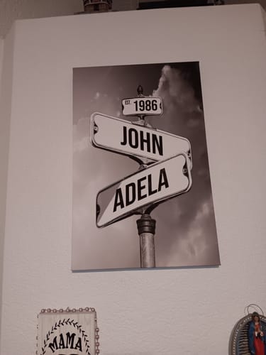 Customer photo review of COUPLES DATE OF LOVE by Cstm Canvas