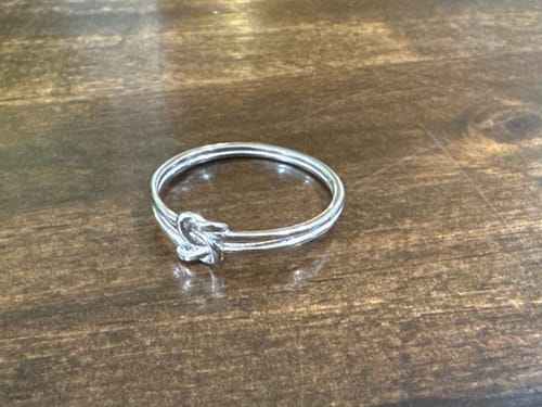 Customer photo review of Mother & Daughter Double Square Knot Ring