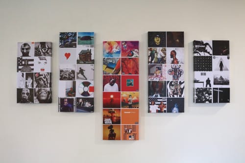 Customer photo review of Hip Hop Wall Art Framed / Customize Your Own Album Covers