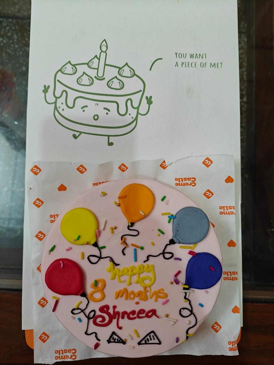 Customer photo review of Balloon Bento Cake