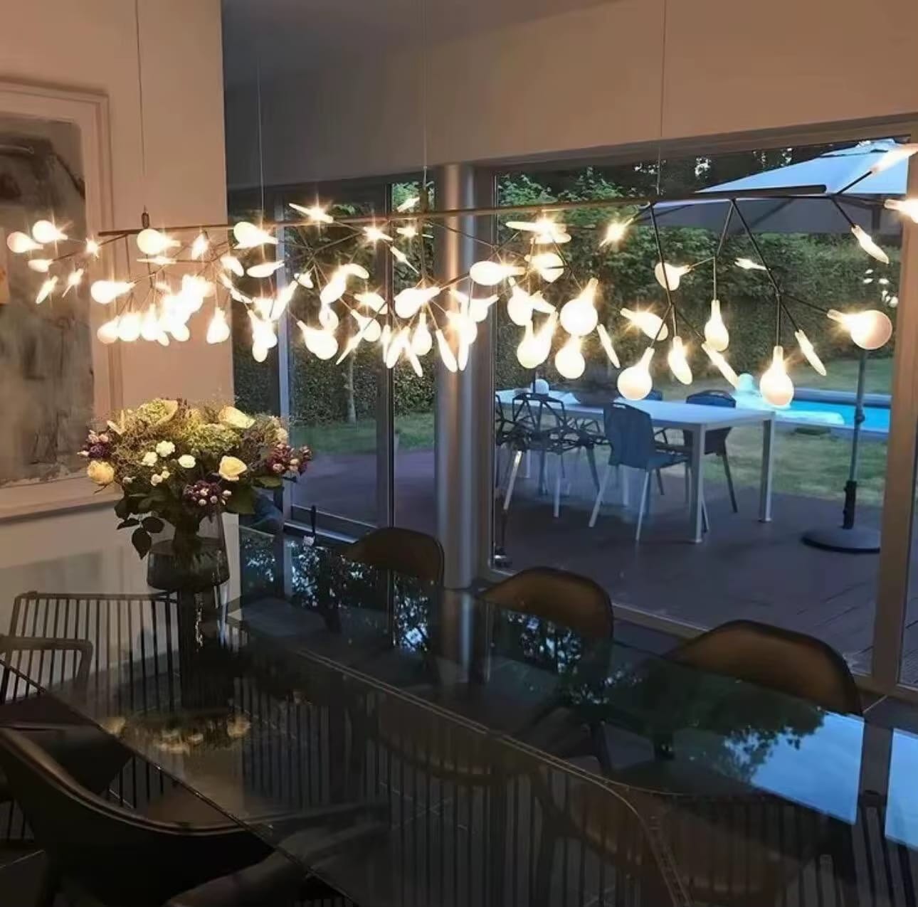 Customer photo review of WOMO Heracleum/Firefly Linear Chandelier-WM2436