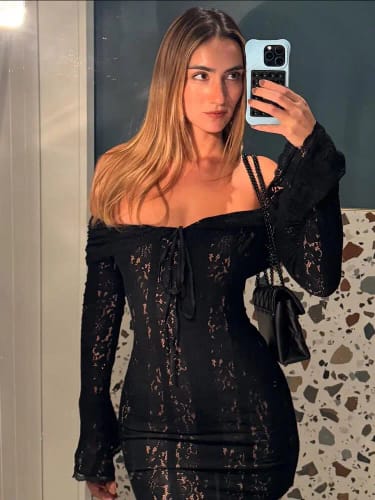 Customer photo review of Noir Siren Dress