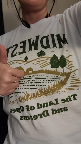 Customer photo review of Midwest Land of Opes and Dreams Long Sleeve Tee