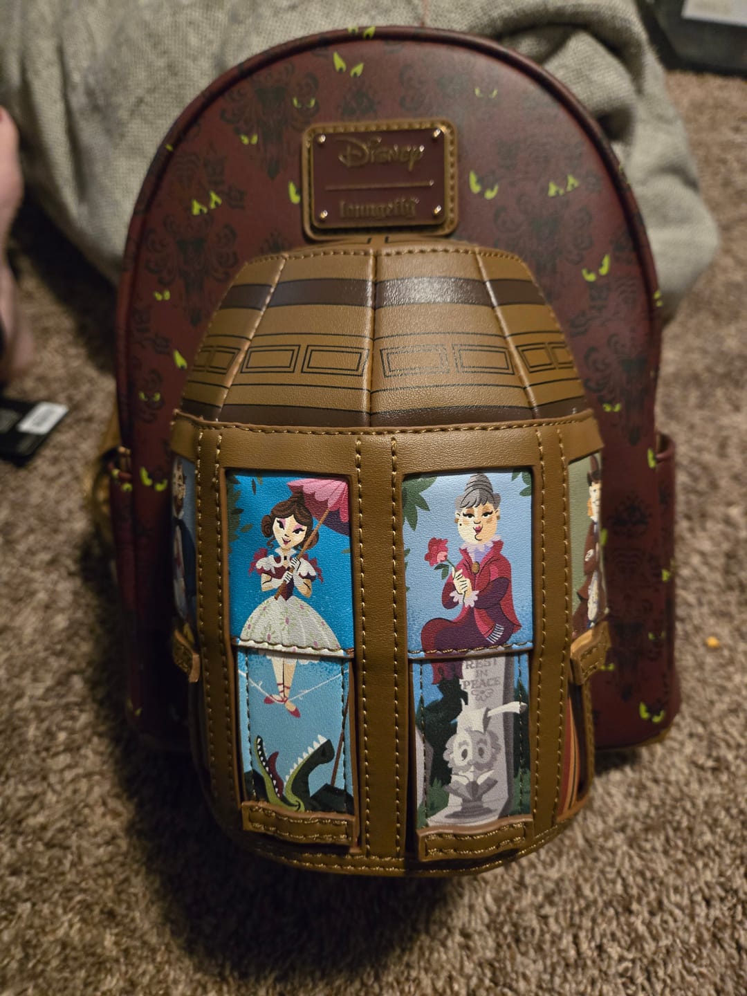 Customer photo review of Loungefly Disney Haunted Mansion Moving Portraits Mini Backpack