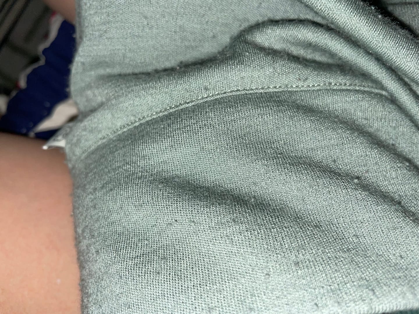 Customer photo review of Baby Footed Pants, Merino Wool, Sage
