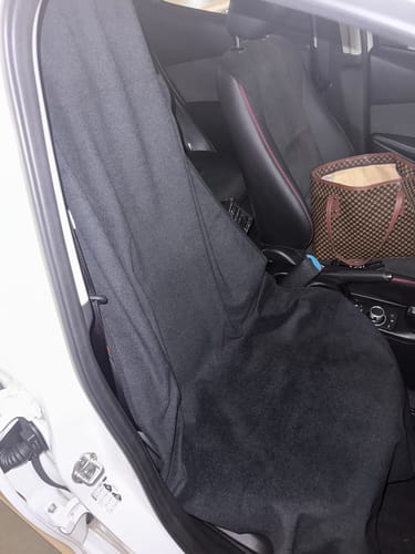 Customer photo review of Car Seat Towel BLACK