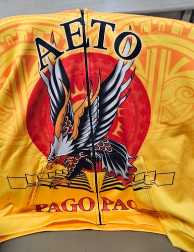 Customer photo review of American Samoa Zip up Hoodie Pago Pago Aeto (Ver 2)
