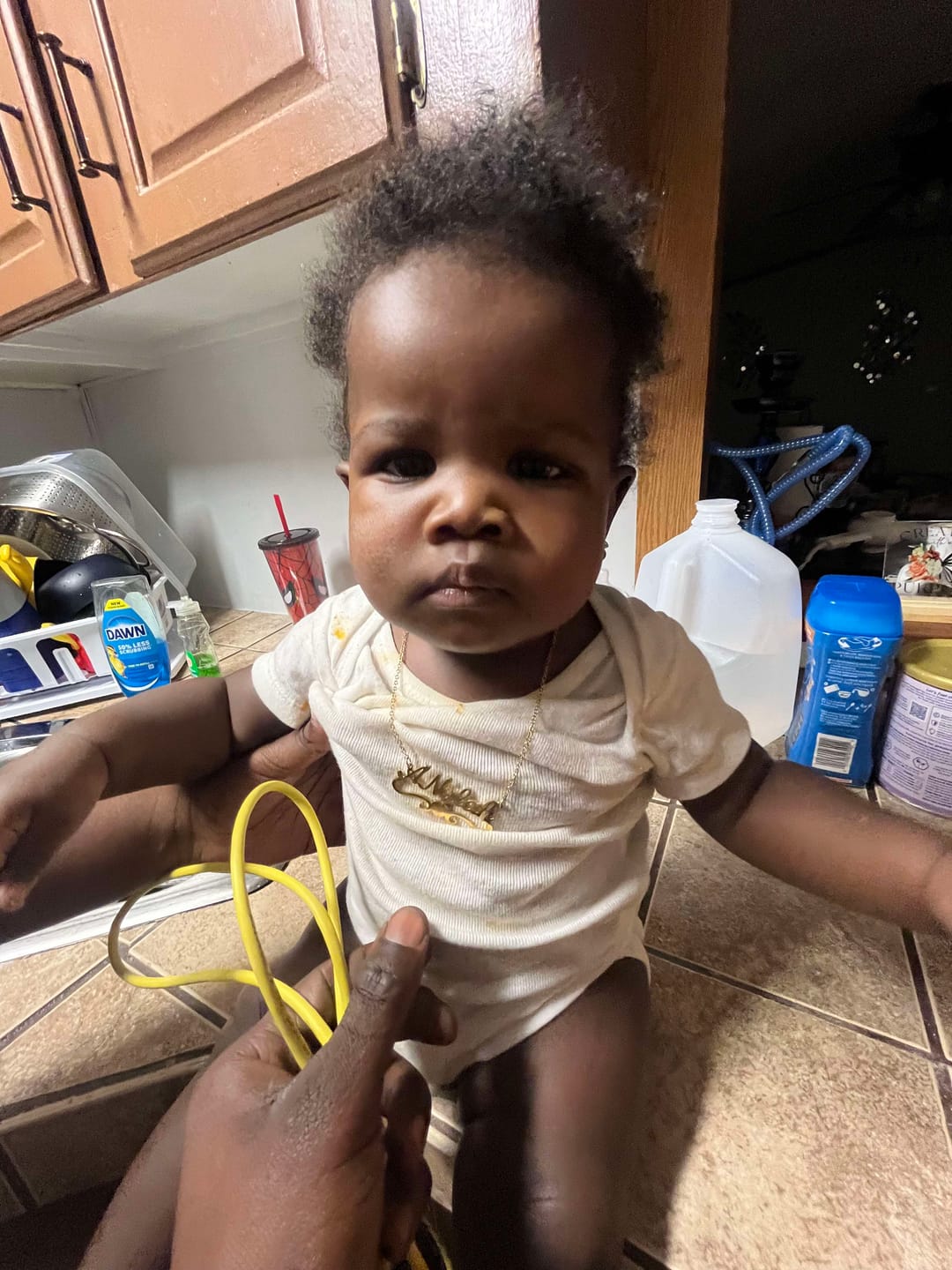 Customer photo review of Kids Love Heart Name Necklace