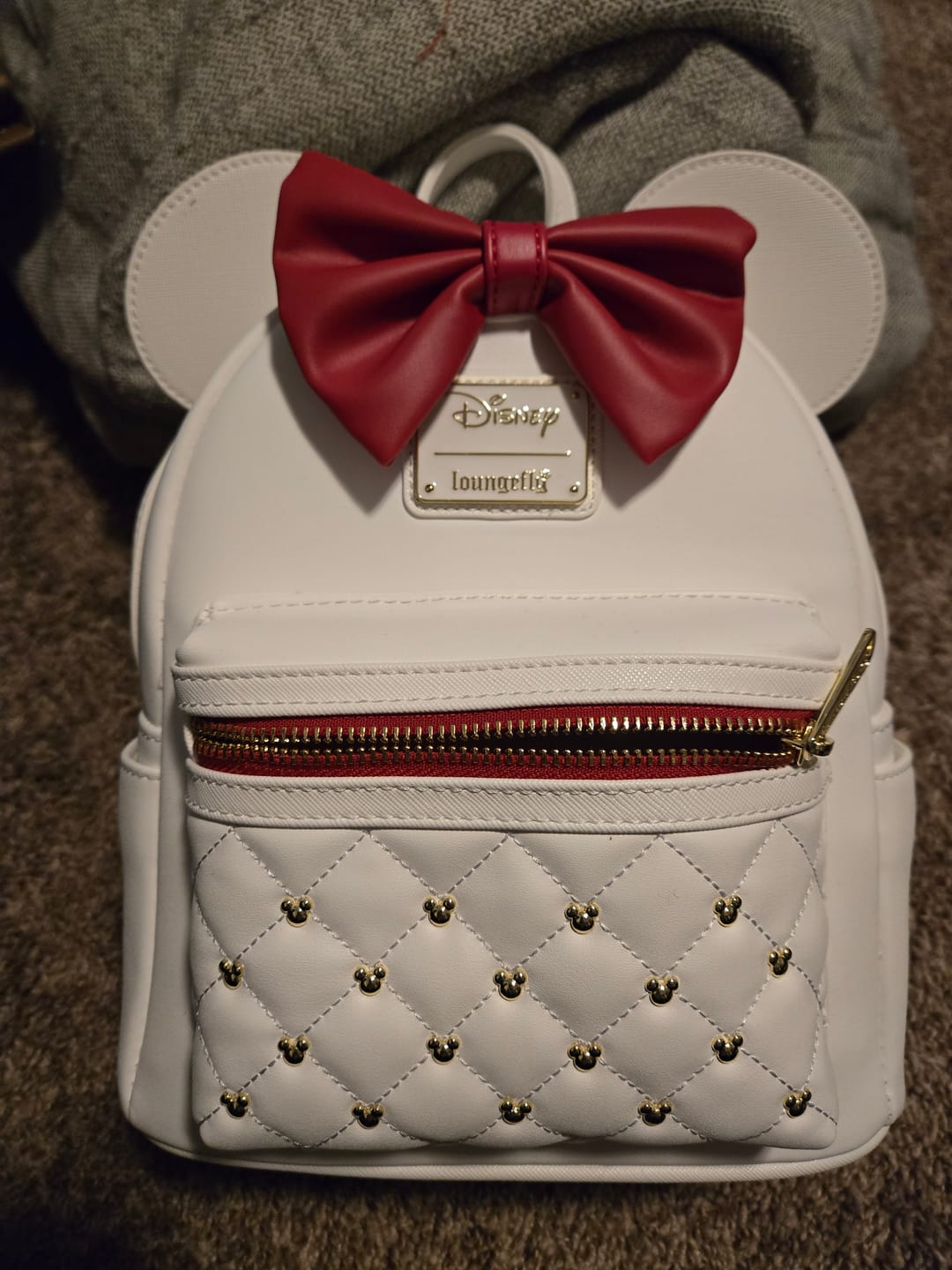 Customer photo review of Loungefly Disney The Minnie Mouse Classic Series Mini Backpack: The Sweetheart - 707 Street Exclusive