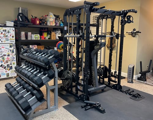 Customer photo review of Major Fitness B52 All-In-One Home Gym Smith Machine