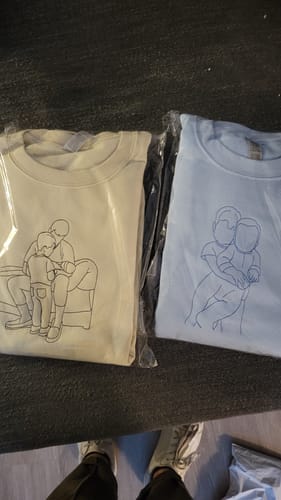 Customer photo review of Soulmate Custom Embroidered Photo Sweatshirt
