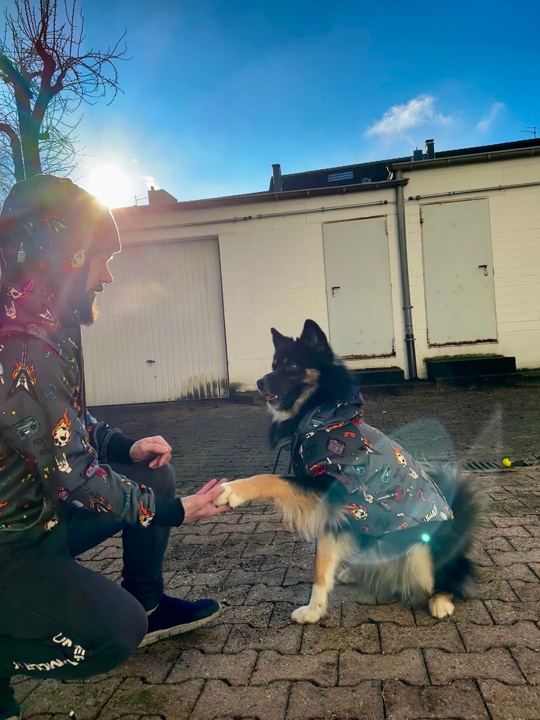 Customer photo review of Rock and Roll Human Hoodie