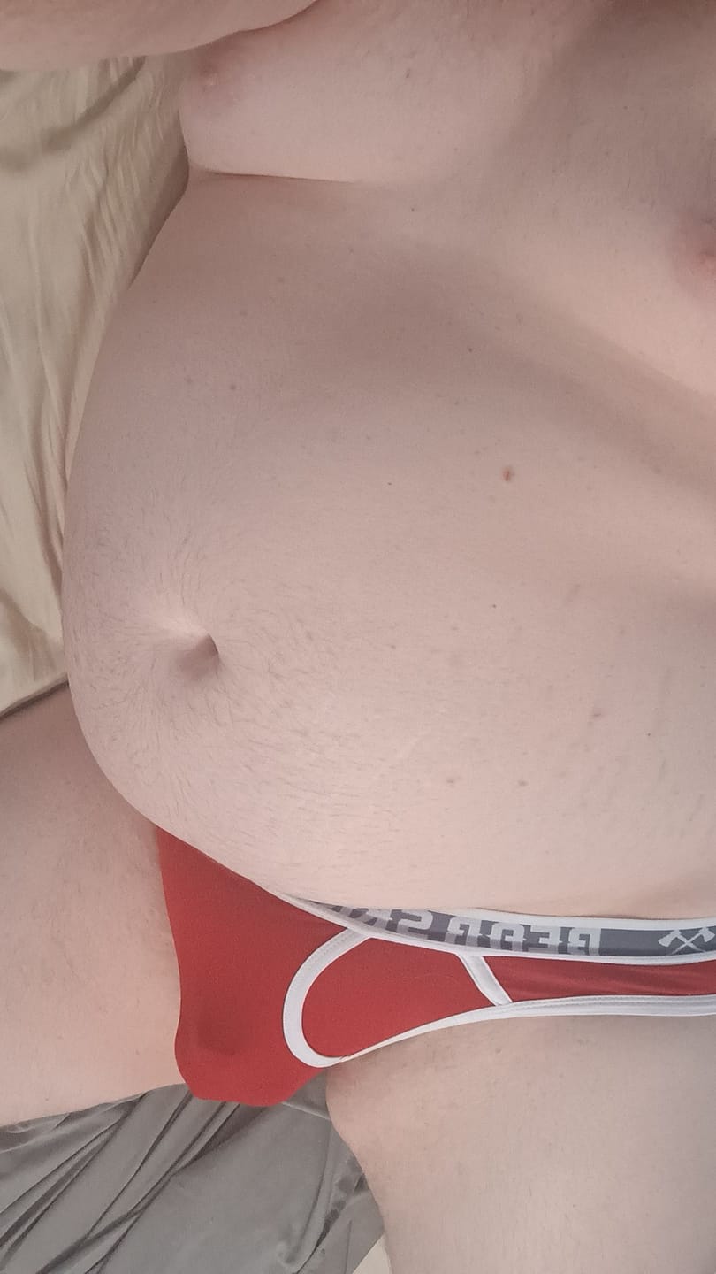 Customer photo review of Bear Skn Jock Strap - Raspberry Lights