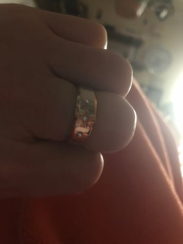 Customer photo review of FREE Today: Modern Style Two-tone Gold Cross Alloy Ring-With God All Things Are Possible