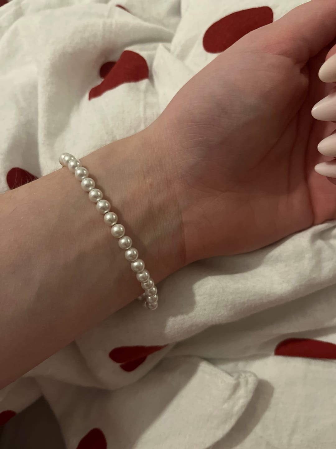 Customer photo review of Jacinta Perlenarmband | 18K vergoldet