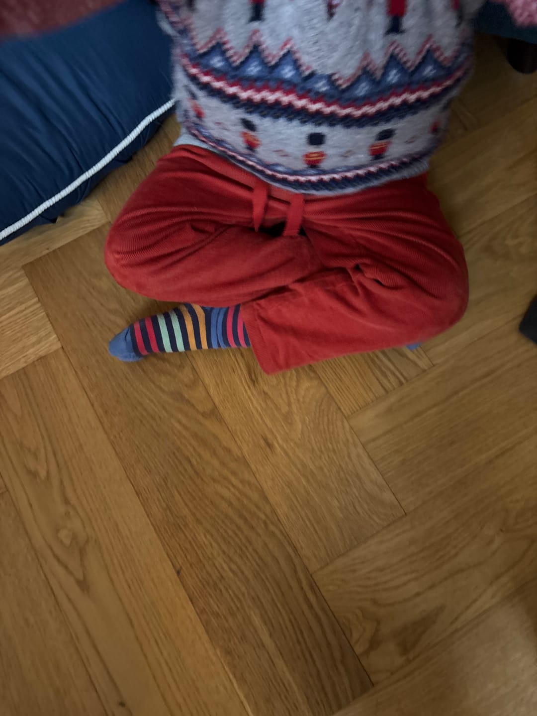 Customer photo review of Hazelnut Corduroy Comfy Trousers
