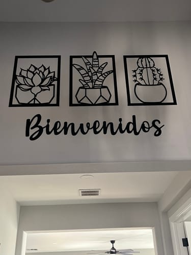 Customer photo review of Custom Metal Words, Text, Metal Sign, Personalized Metal Wall Decor, Housewarming Gift