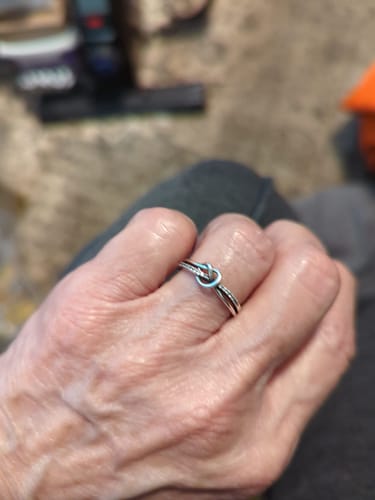Customer photo review of Mother & Daughter Bond Double Band Knot Ring