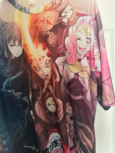 Customer photo review of Demon Slayer 3D Print T-Shirt New Anime Fashion Harajuku Casual Street Tee