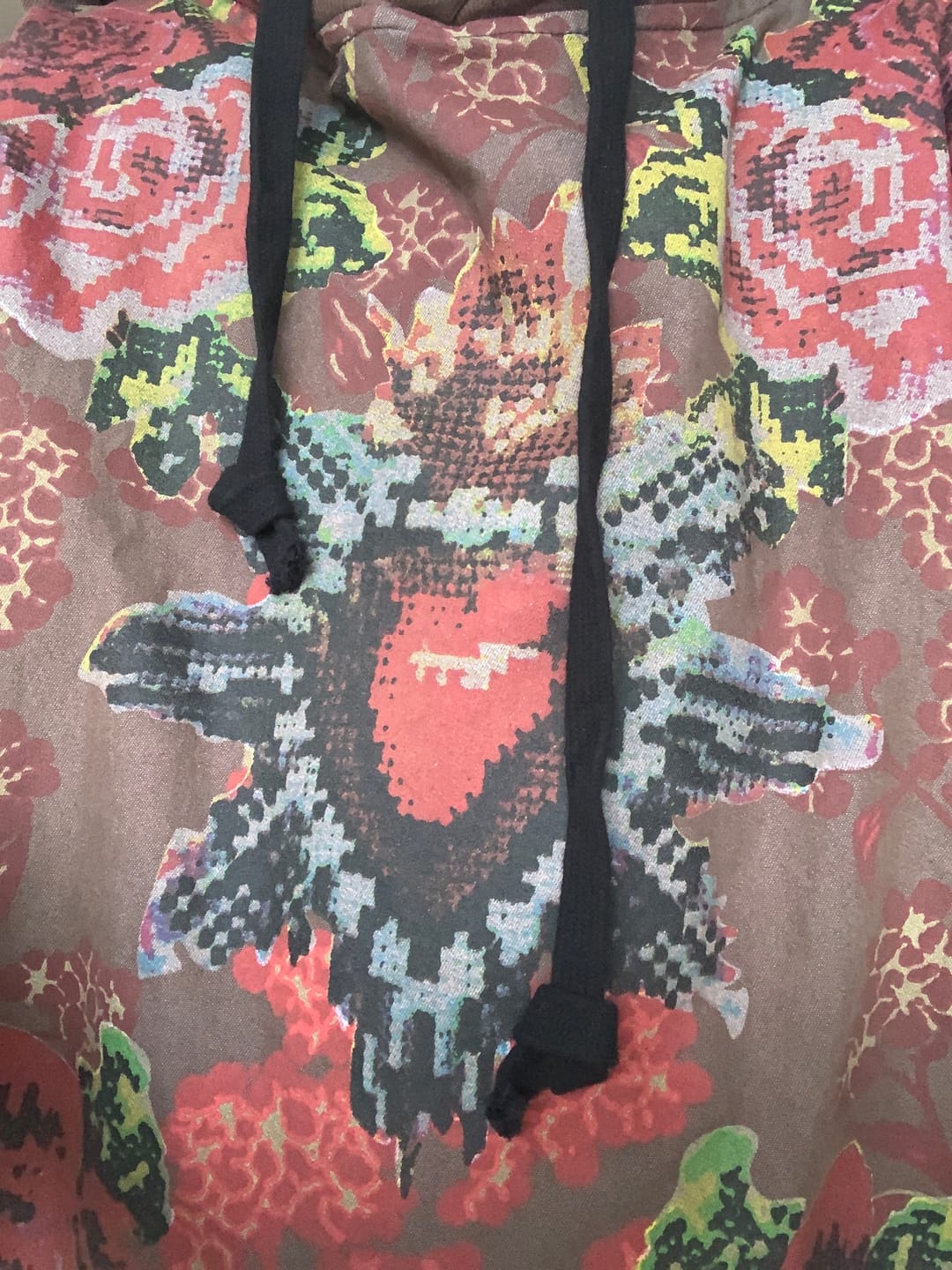 Customer photo review of Women Spring Vintage Flower Spliced Hooded Dress