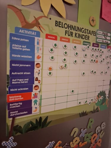 Customer photo review of Magnetische Belohnungstafel