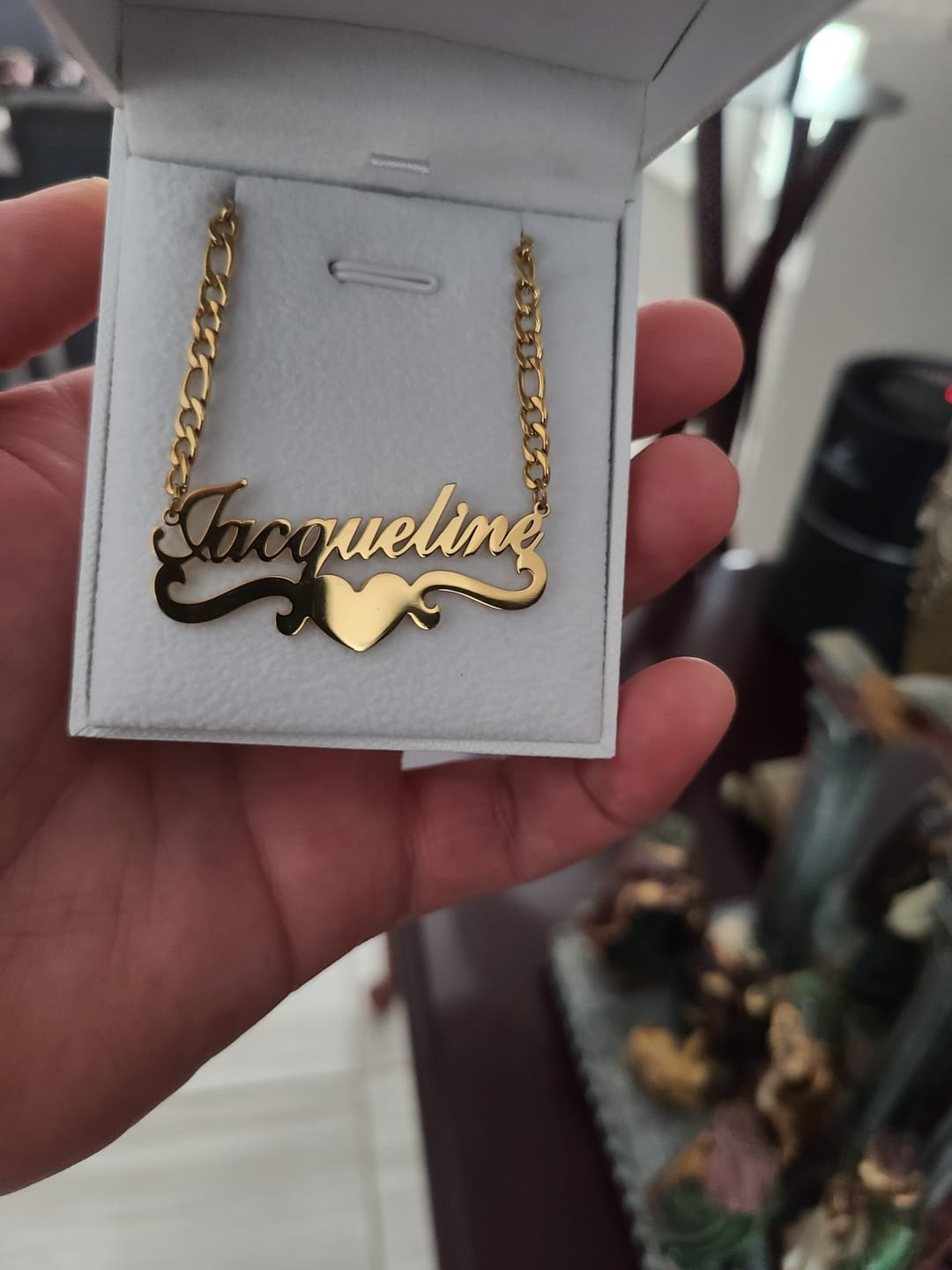 Customer photo review of Love Name Necklace