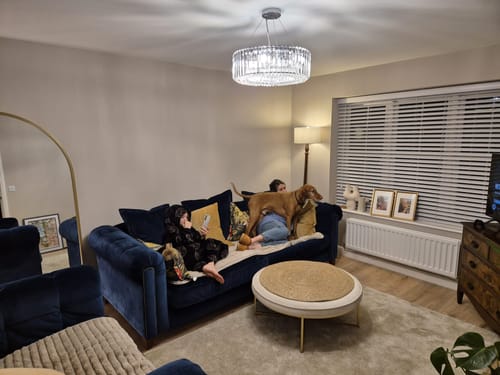 Customer photo review of Modern Round Crystal Chandelier