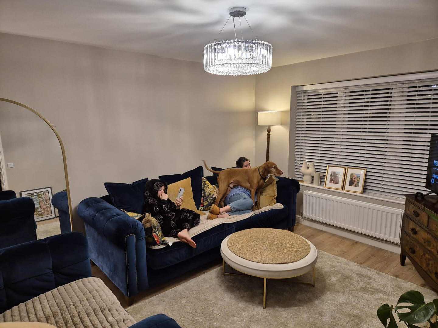 Customer photo review of Modern Round Crystal Chandelier