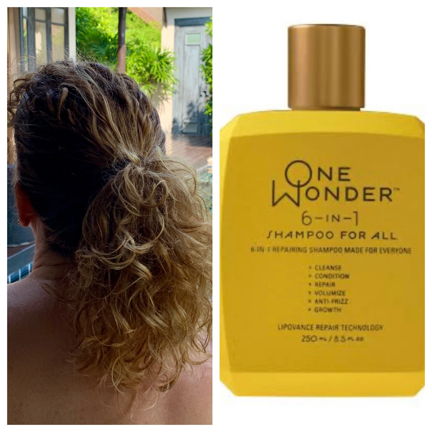 Customer photo review of ONE WONDER™ 6-IN-1 shampoo for all