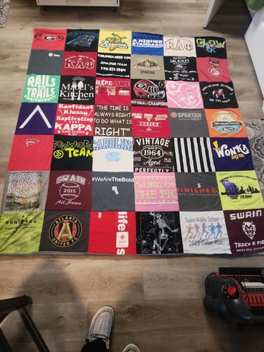 T-shirt quilt featuring swain high school track team by ERWIN from GA