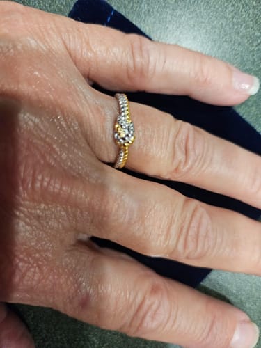 Customer photo review of Mother & Daughter Bond Handcrafted Two Strand Knot Ring