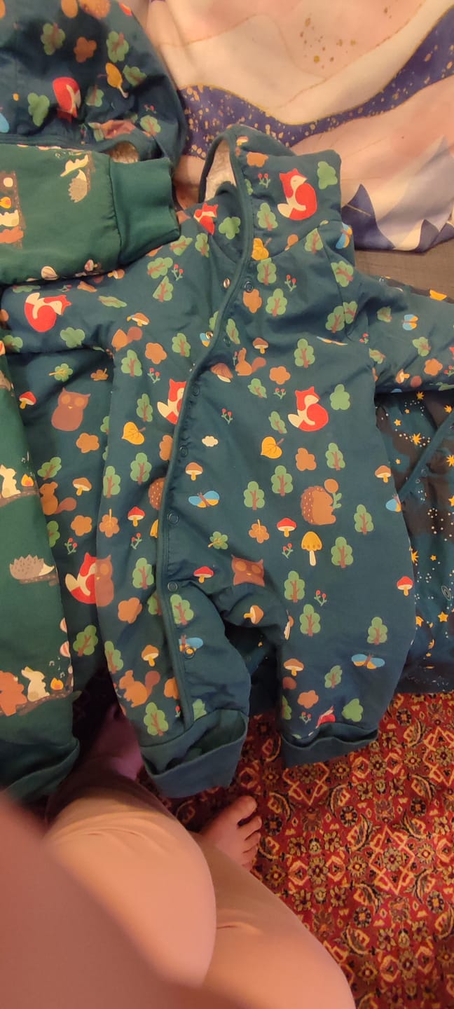 Customer photo review of Enchanted Forest Sherpa Lined Snowsuit