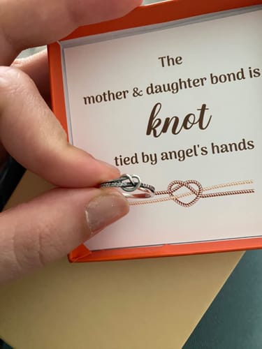 Customer photo review of Mother & Daughter Bond Double Band Knot Ring