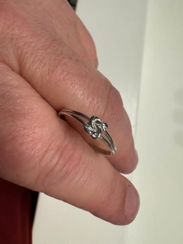 Customer photo review of Mother & Daughter Double Square Knot Ring