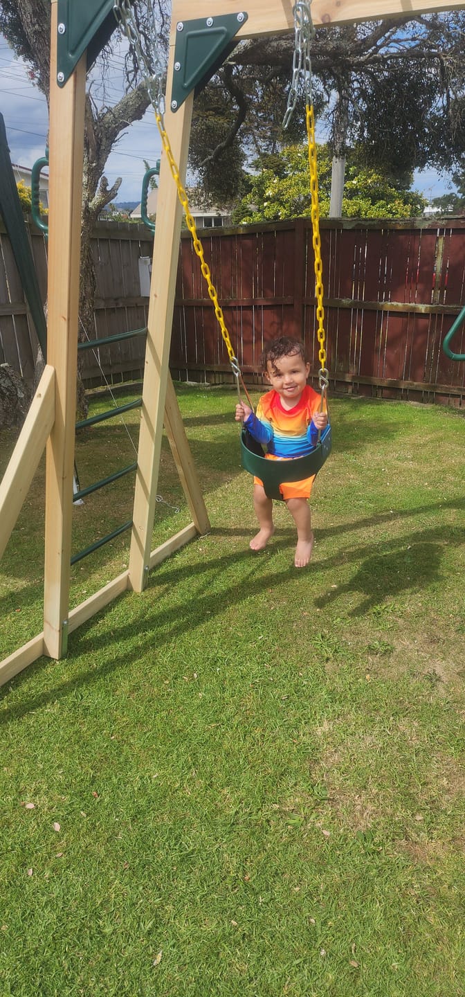 Customer photo review of Birdie Bucket Swing Seat