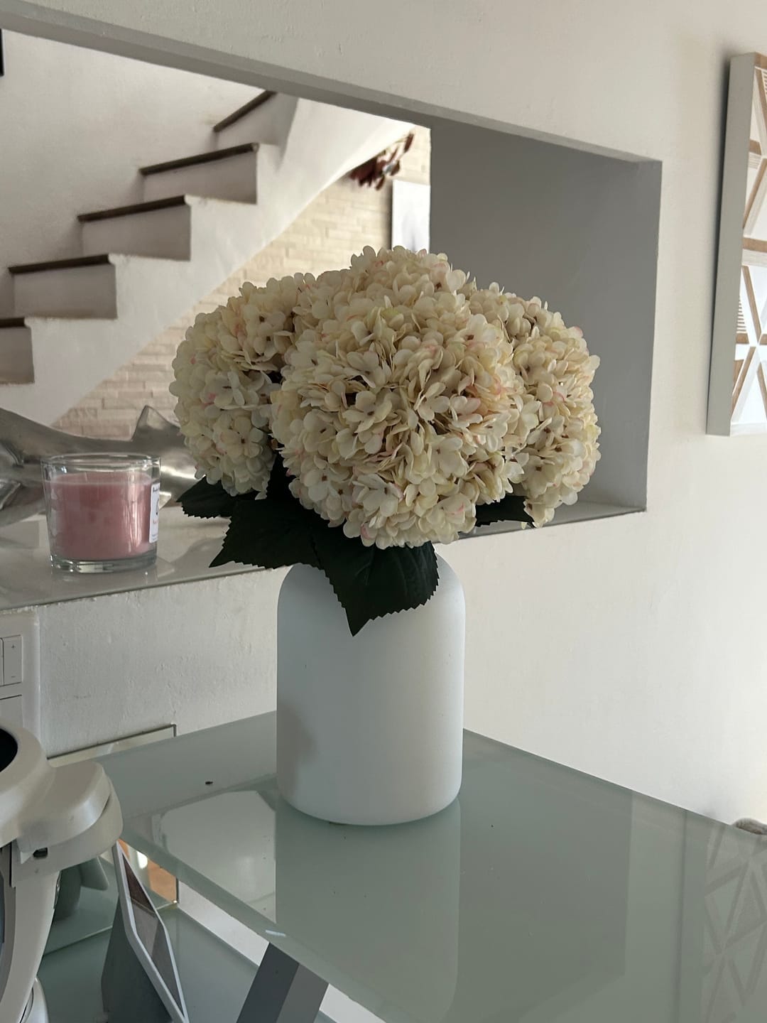 Customer photo review of Grote Zijden Hortensia - Crème