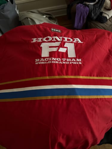 Customer photo review of 1986 Honda F1 Team Aviator Jacket (Red)