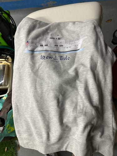 Customer photo review of Custom Boat T-Shirts - 100% Ringspun Cotton With Front Pocket