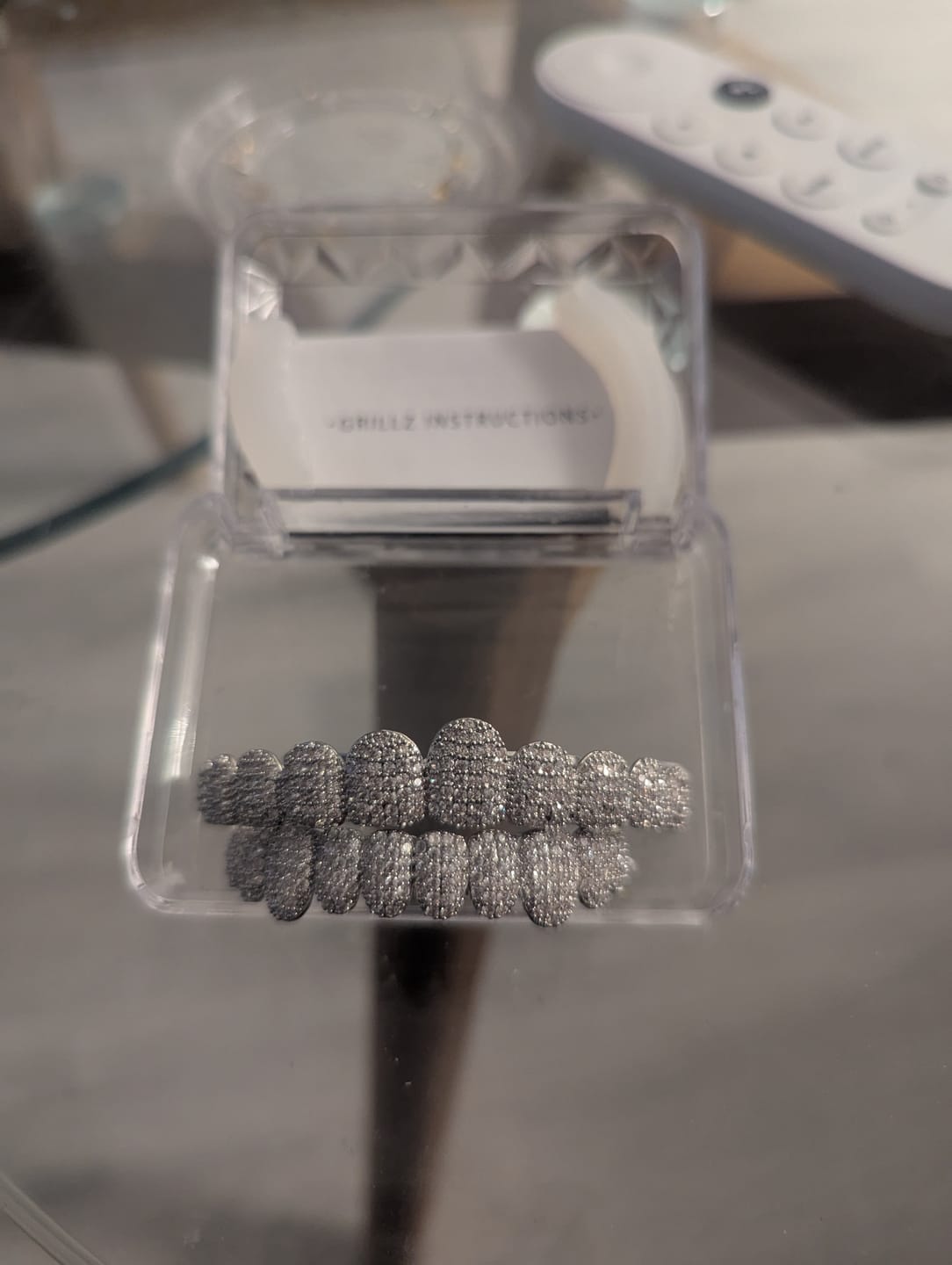 Customer photo review of 18k Gold Diamond Grillz