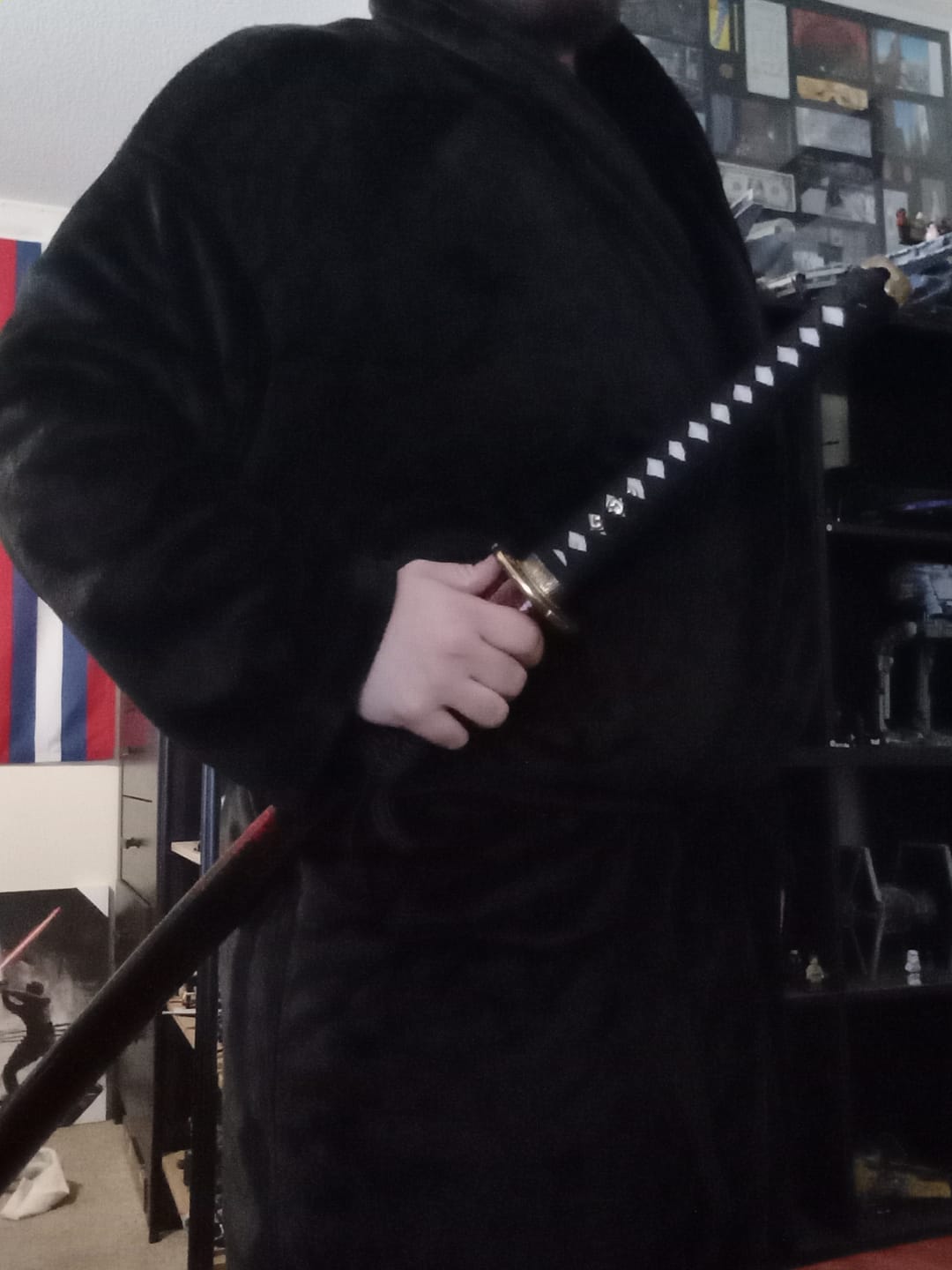 Customer photo review of The Surudoi Handmade Katana Extra Sharp Spring Steel Unokubi-Zukuri