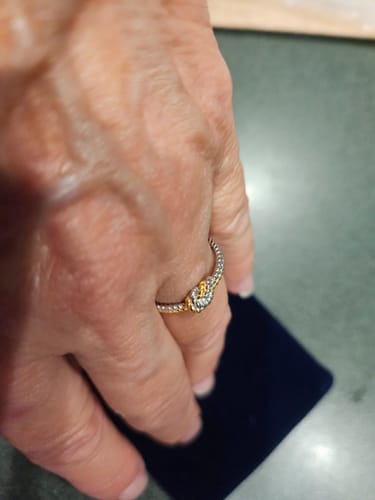 Customer photo review of Mother & Daughter Bond Handcrafted Two Strand Knot Ring