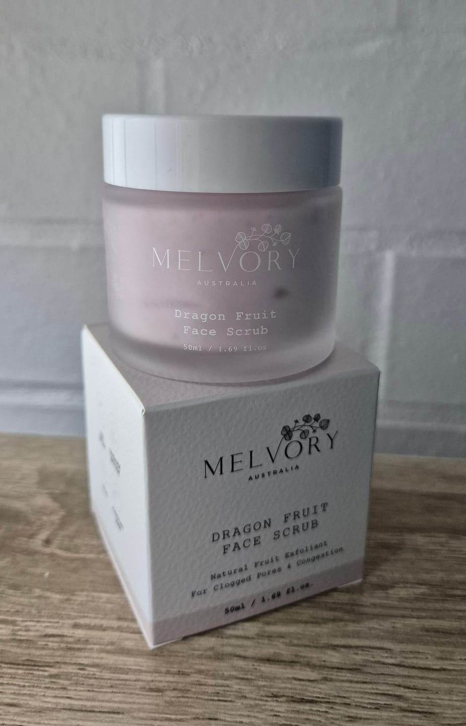 Customer photo review of Dragonfruit Face Scrub