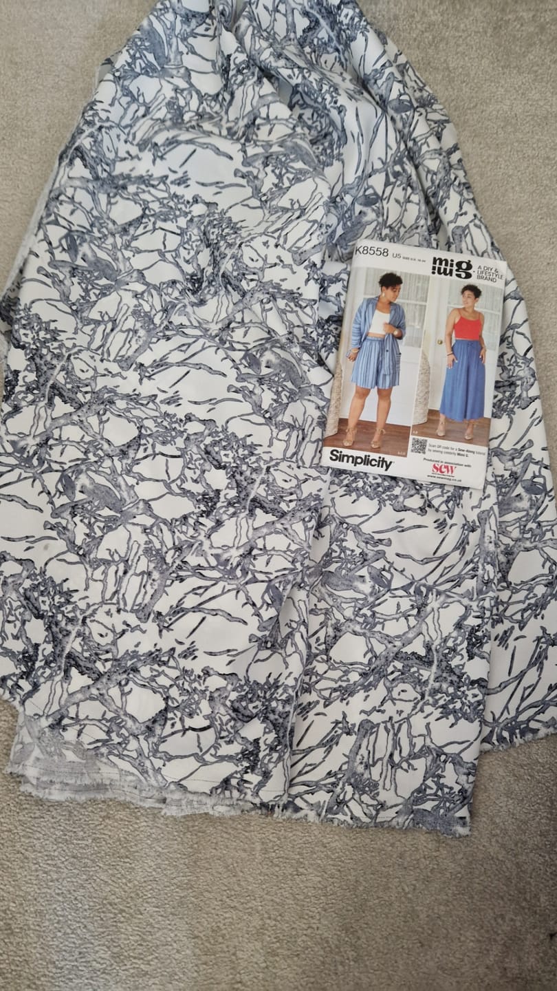 Customer photo review of Abstract Print Polyester Fabric