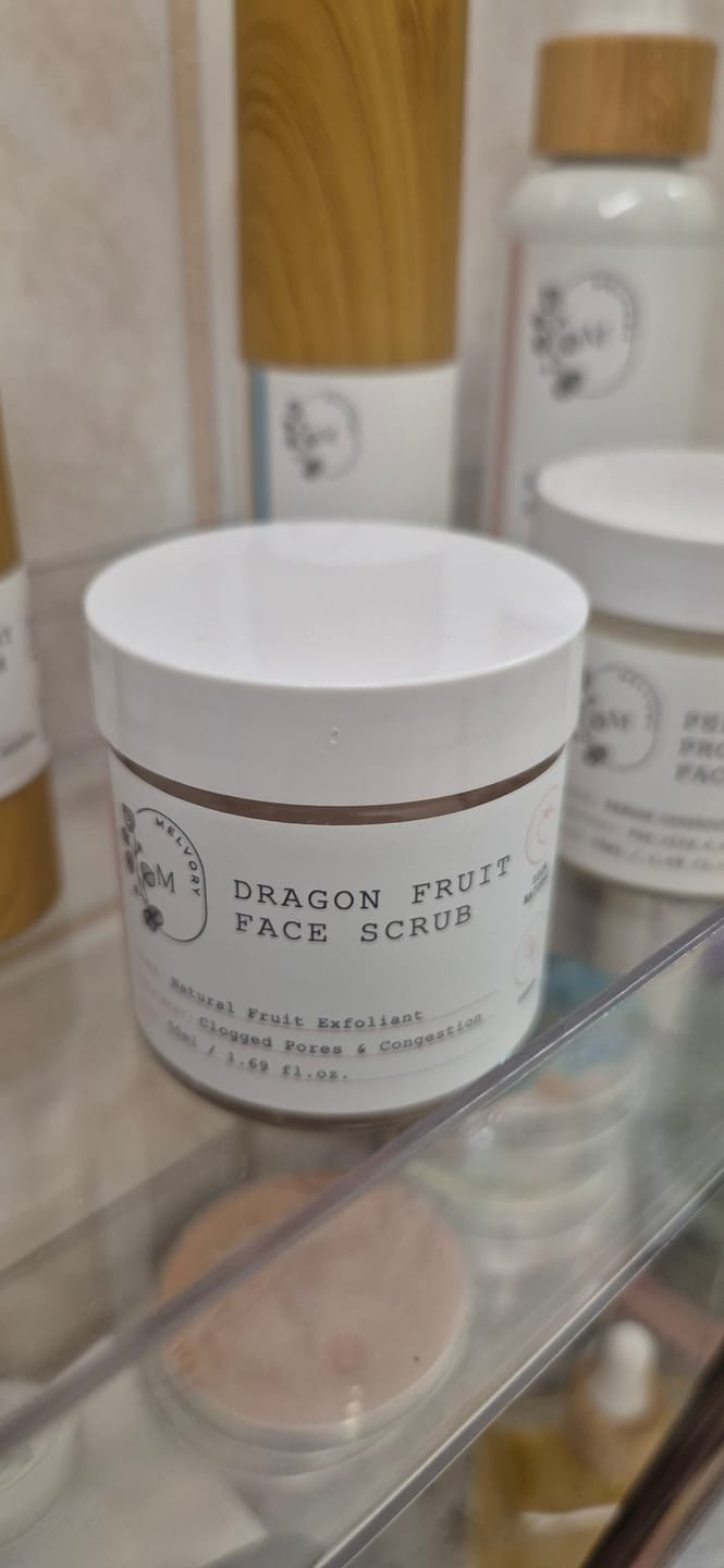 Customer photo review of Dragonfruit Face Scrub