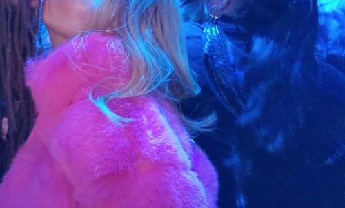 Customer photo review of BARBZ PINK FAUX FUR JACKET