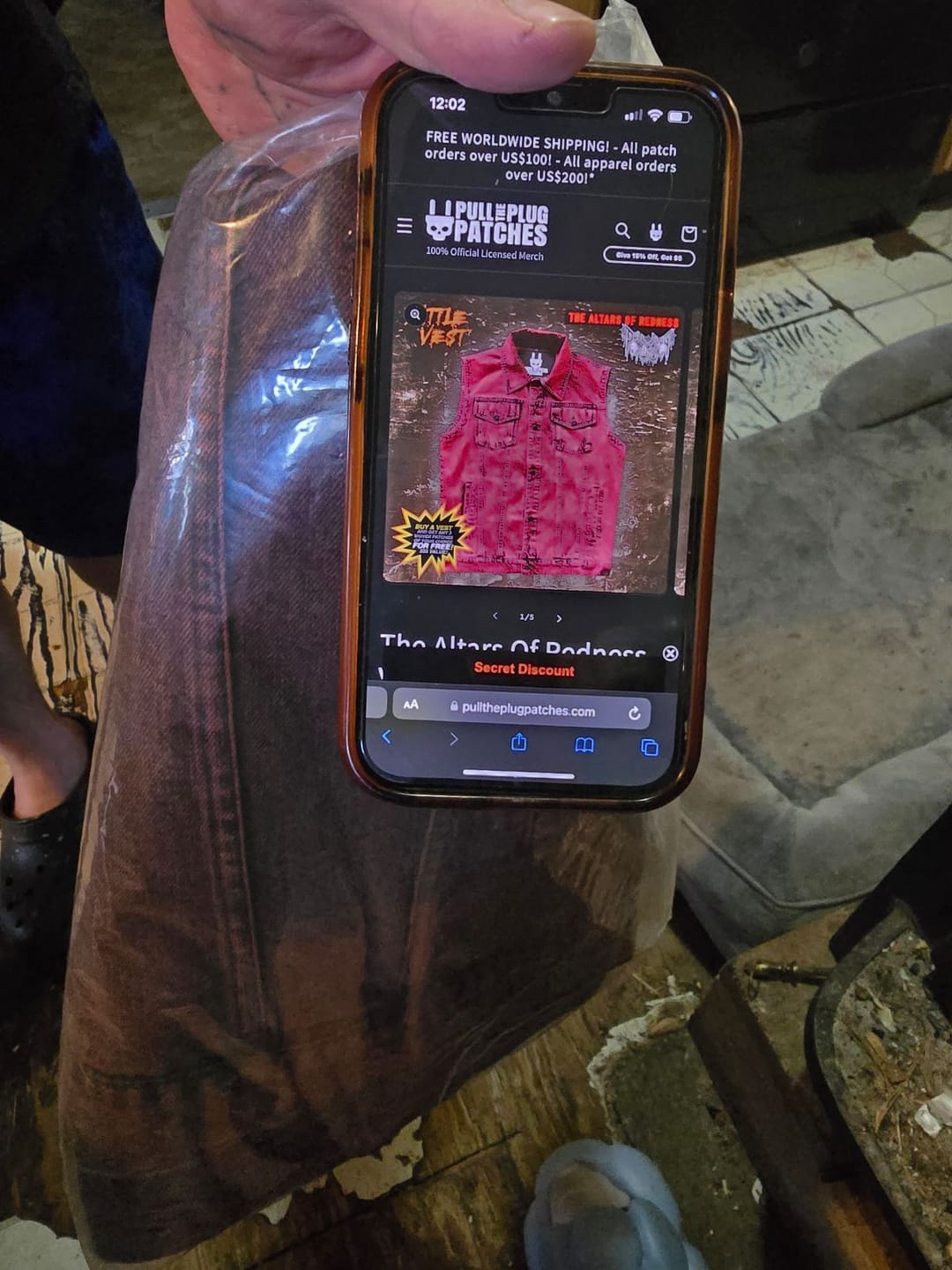 Customer photo review of The Altars Of Redness - Vest