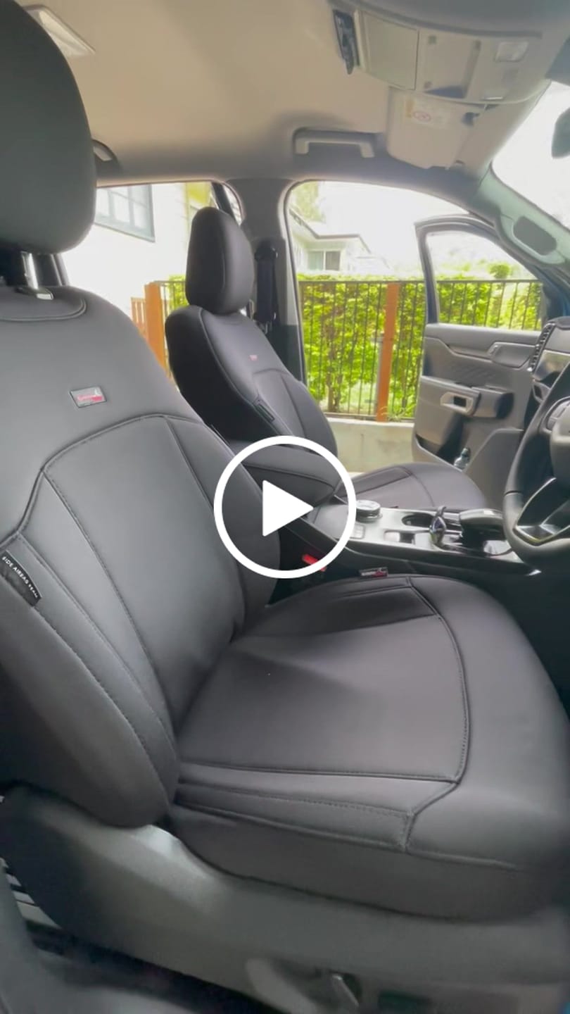 Customer video review of Sharkskin PLUS Neoprene Seat Covers for Ford RANGER NEXT-GEN XLT