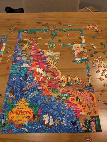 Customer photo review of Wine Puzzle - California