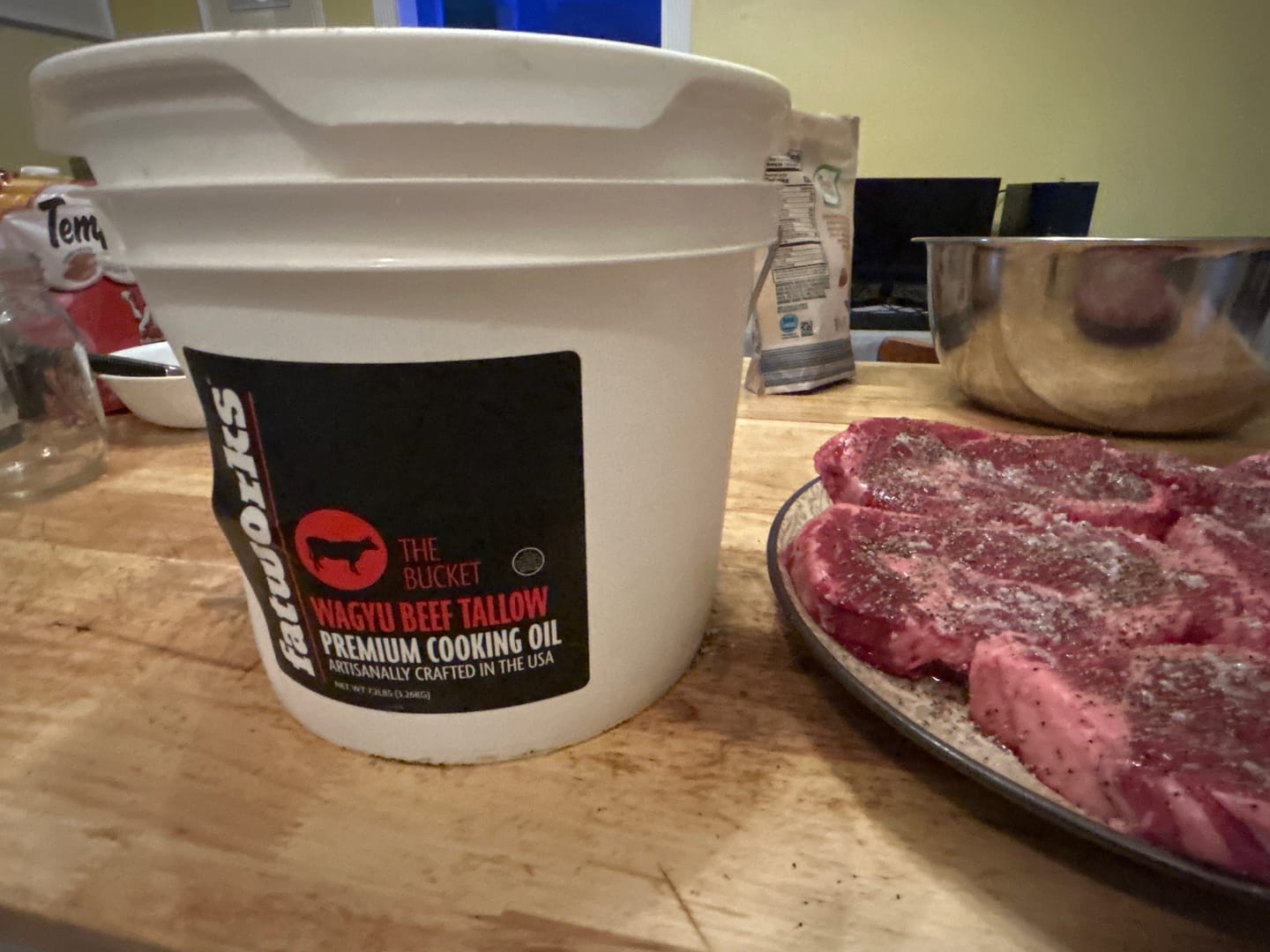 Customer photo review of 1 Gallon Wagyu Tallow